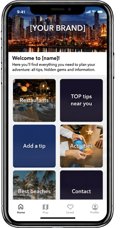GoHere app – Homepage
